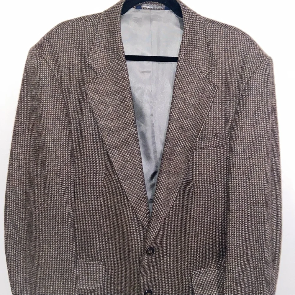 Vintage Lands End Blazer Mens 42L Wool Jacket Sport Coat Old Money USA Preppy
